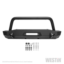 Load image into Gallery viewer, Westin 18-22 Jeep Wrangler JL / 20-22 Gladiator WJ2 Stubby Front Bumper w/Bull Bar - Tex. Blk - GTR Auto