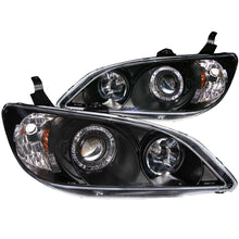 Load image into Gallery viewer, ANZO 2004-2005 Honda Civic Projector Headlights w/ Halo Black - GTR Auto