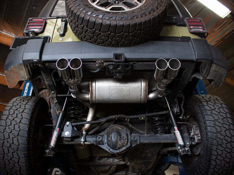 aFe Rebel Series 2.5in 409 SS Axle-Back Exhaust Polished 07-18 Jeep Wrangler (JK) V6-3.6L/3.8L - GTR Auto