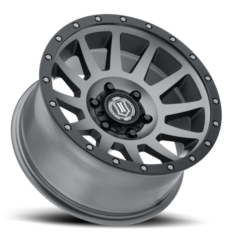 ICON Compression 17x8.5 6x5.5 25mm Offset 5.75in BS 95.1mm Bore Titanium Wheel - GTR Auto