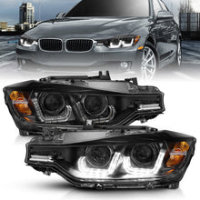 Load image into Gallery viewer, ANZO 2012-2015 BMW 3 Series Projector Headlights w/ U-Bar Black - GTR Auto
