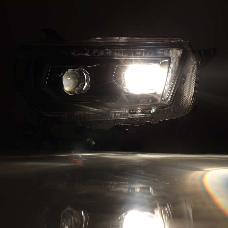 AlphaRex 10-13 Toyota 4Runner PRO-Series Projector Headlights Plank Style Black w/Seq Signal/DRL - GTR Auto