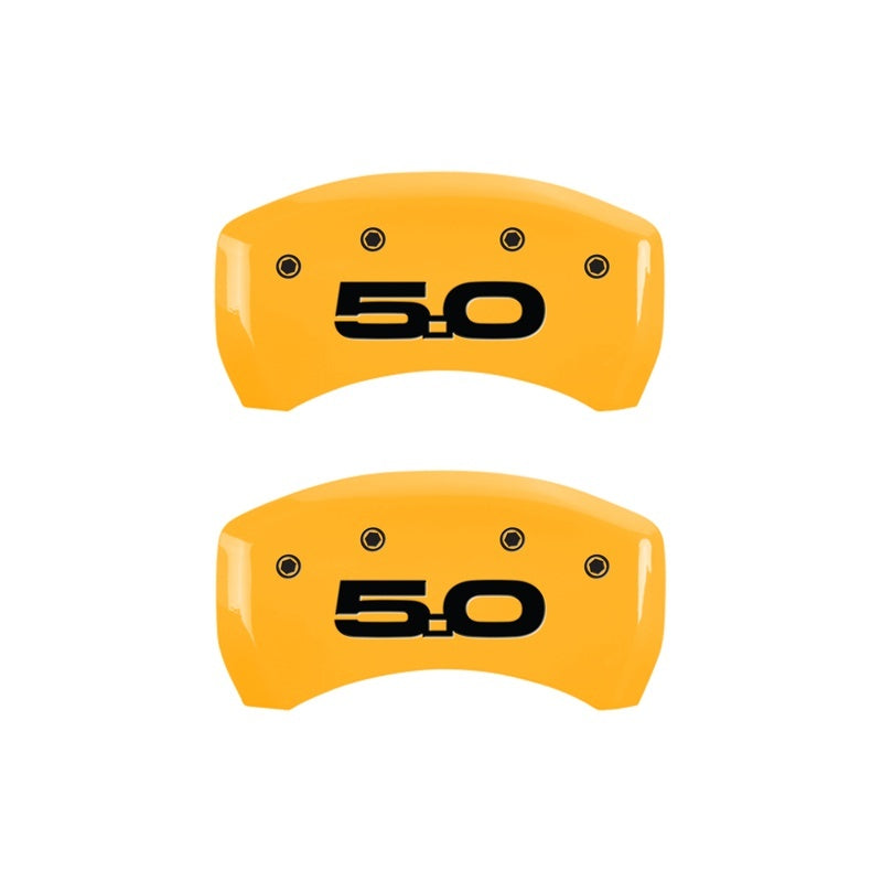 MGP Rear set 2 Caliper Covers Engraved Rear 2015/50 Yellow finish black ch 10203RM52YL