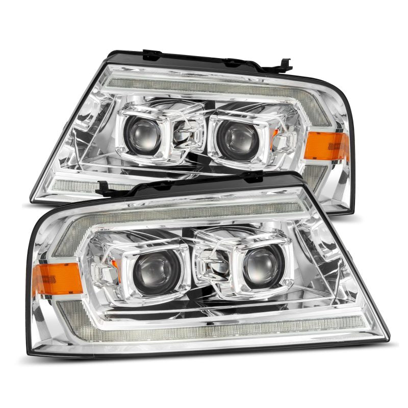 AlphaRex 04-08 Ford F150 PRO-Series Projector Headlights Black w/ Sequential Signal and DRL - GTR Auto