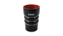 Load image into Gallery viewer, Vibrant Silicone Coupling 4 Ply Aramid CAC Hose 3in x 2.5in Inlet/Outlet - Black 11861