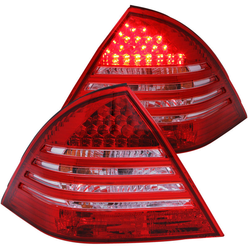 ANZO 2001-2004 Mercedes Benz C Class W203 Taillights Red/Smoke - GTR Auto