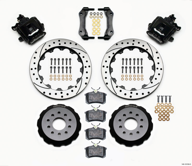 Wilwood Combination Parking Brake Rear Kit 12.88in Drilled Mustang 94-04 - GTR Auto