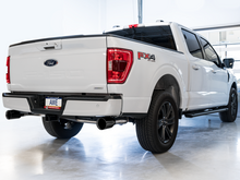 Load image into Gallery viewer, AWE Tuning 0FG 21+ Ford F150 Dual Split Rear Cat-Back Exhaust- 5in Diamond Black Tips