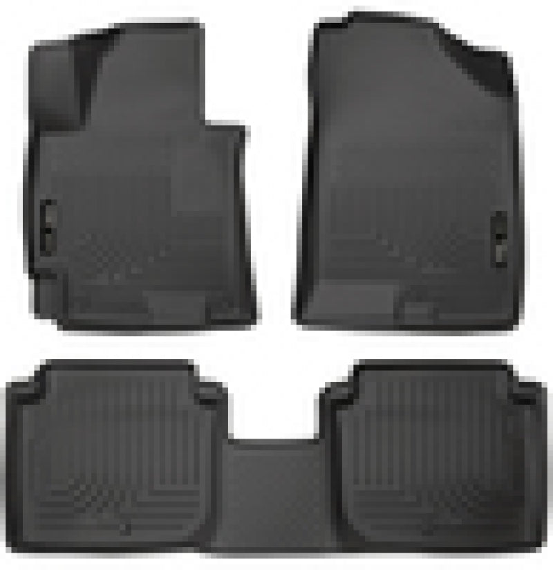 Husky Liners 2014-2016 Hyundai Elantra WeatherBeater Combo Black Floor Liners 98941