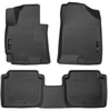Load image into Gallery viewer, Husky Liners 2014-2016 Hyundai Elantra WeatherBeater Combo Black Floor Liners 98941