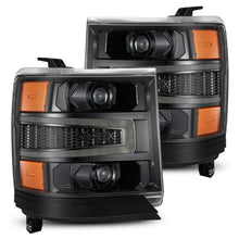 Load image into Gallery viewer, AlphaRex 16-18 Chevy 1500HD LUXX LED Proj Headlights Alpha-BK w/Seq Atv Lgt / SeqSig (Req PN 810023) - GTR Auto