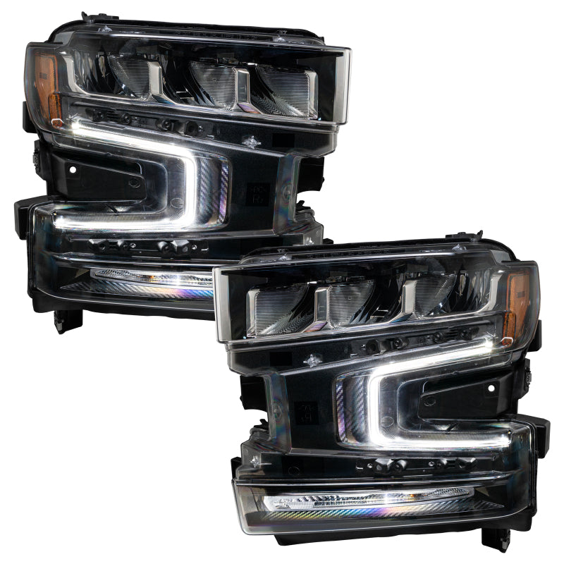 Oracle 19-21 Chevy Silverado 1500 RGB+W Headlight DRL Upgrade Kit - ColorSHIFT 2 - GTR Auto