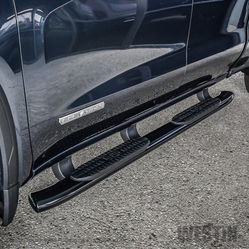 Westin 19-20 Chevrolet Silverado/GMC Sierra 1500 Double Cab PRO TRAXX 5 Oval Nerf Step Bars - Black - GTR Auto