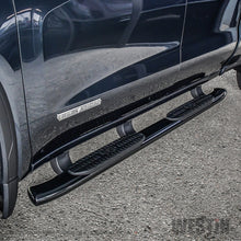 Load image into Gallery viewer, Westin 19-20 Chevrolet Silverado/GMC Sierra 1500 Double Cab PRO TRAXX 5 Oval Nerf Step Bars - Black - GTR Auto