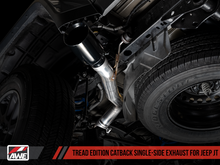 Load image into Gallery viewer, AWE Tuning 20-21 Jeep Gladiator JT 3.6L Tread Edition Cat-Back Single Side Exhaust - Diamond Blk Ti - GTR Auto