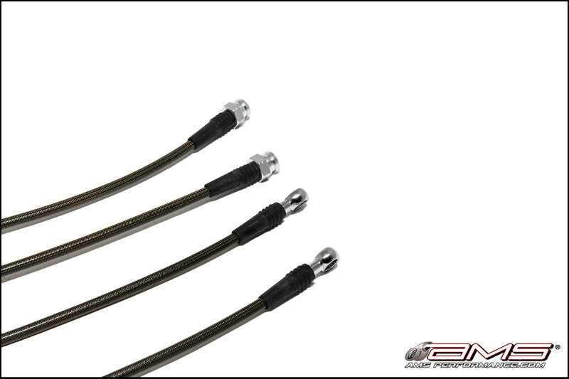AMS Performance 08-15 Mitsubishi EVO X Stainless Steel Brake Lines (4 Lines) - GTR Auto