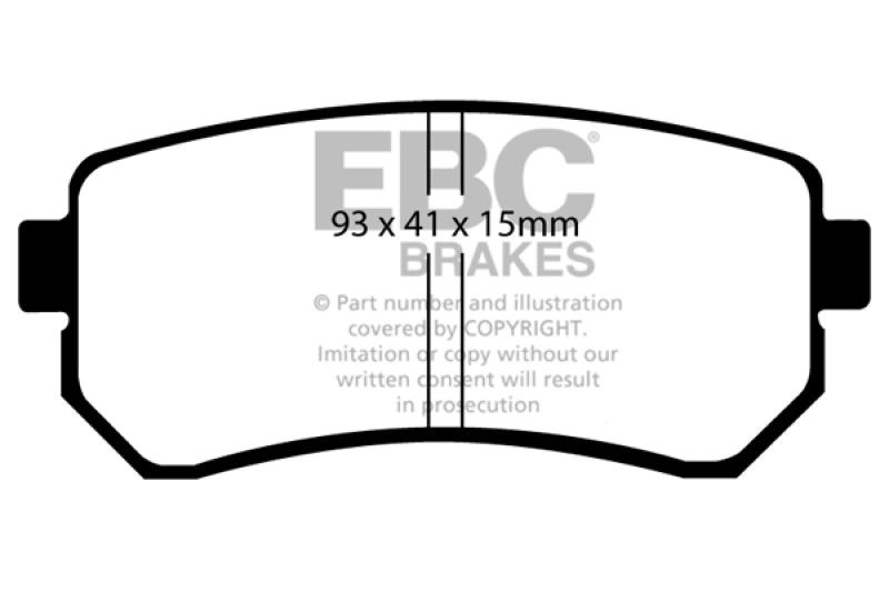 EBC 06-11 Hyundai Accent 1.6 Greenstuff Rear Brake Pads - GTR Auto
