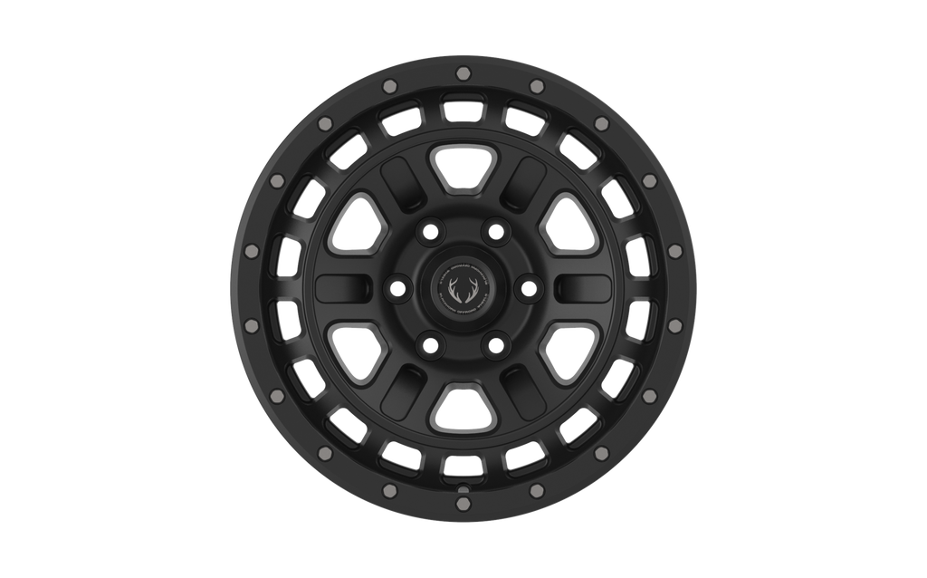BH03 18X9 ET18 6x139.7 106.1 Cone Satin Black/Black Lip - GTR Auto