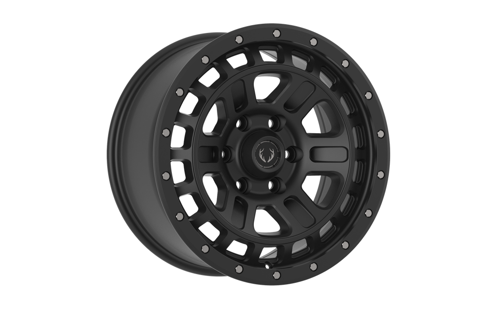 BH03 18X9 ET18 6x139.7 106.1 Cone Satin Black/Black Lip - GTR Auto