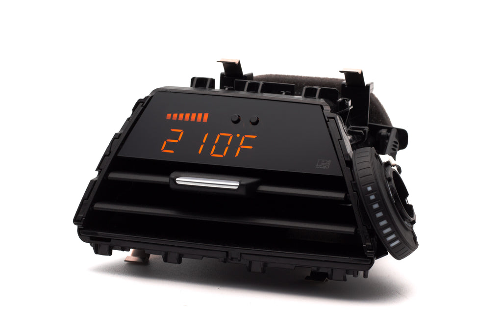 P3 Analog Gauge - BMW F3X / F8X (2011-2019) Right Hand Drive, Orange bars / Orange digits, Pre-installed in OEM Vent