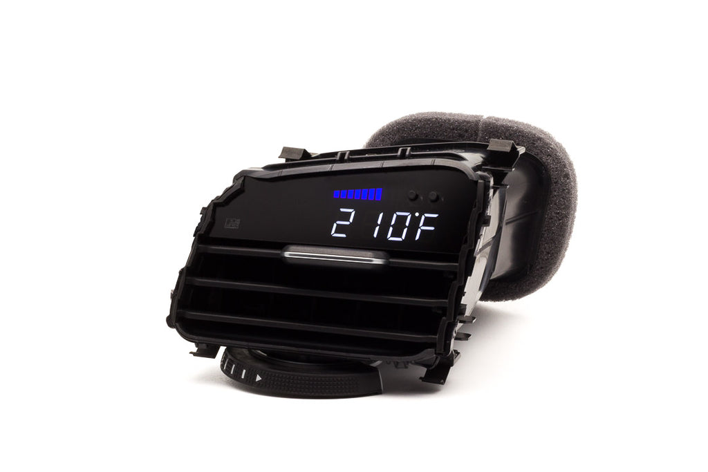 P3 V3 OBD2 - VW Mk7 / Mk7.5 Gauge (2014-2019) Left Hand Drive, R Models, Blue bars / White digits, Pre-installed in OEM Vent