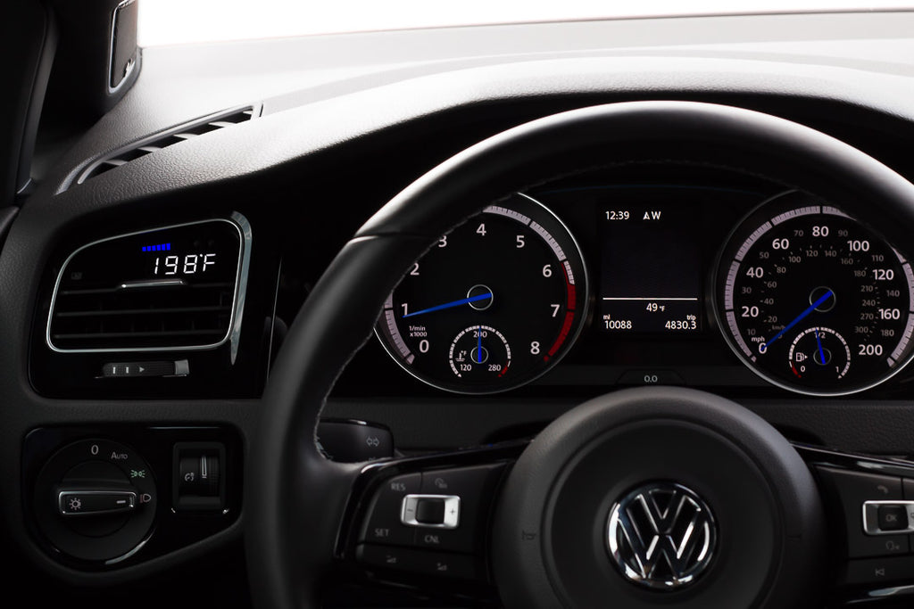 P3 V3 OBD2 - VW Mk7 / Mk7.5 Gauge (2014-2019) Left Hand Drive, R Models, Blue bars / White digits
