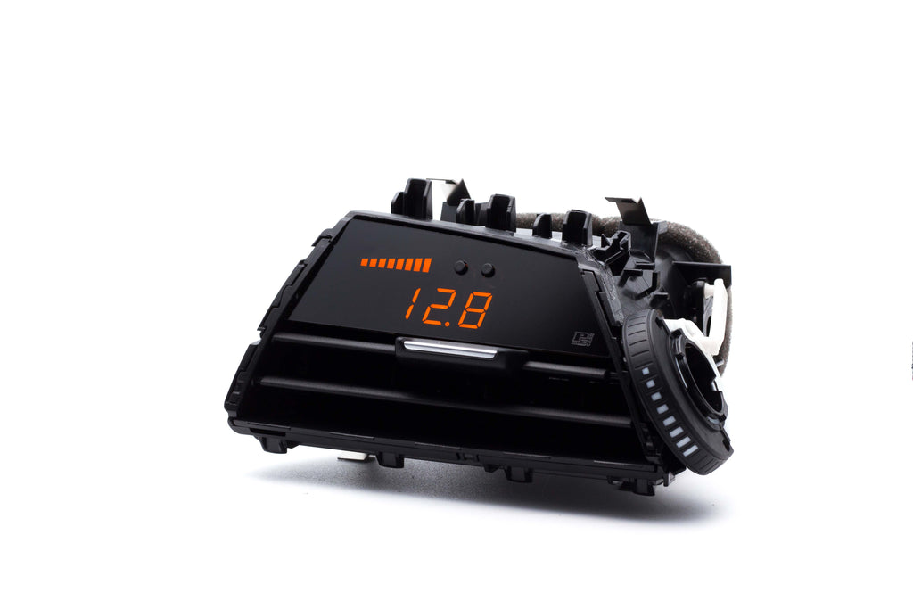 P3 Analog Gauge - BMW F2X/F87 (2013-2019) Left Hand Drive, Orange bars / Orange digits, Pre-installed in OEM Vent