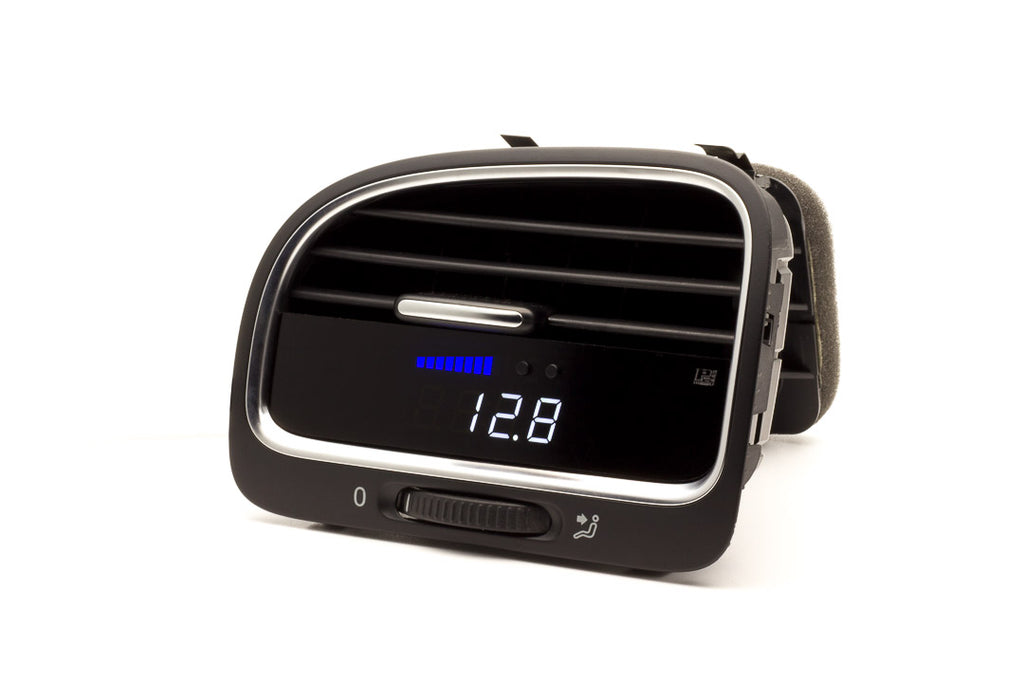 P3 Analog Gauge - VW Mk6 (2009-2013) Left Hand Drive, Blue bars / White digits, Pre-installed in OEM Vent
