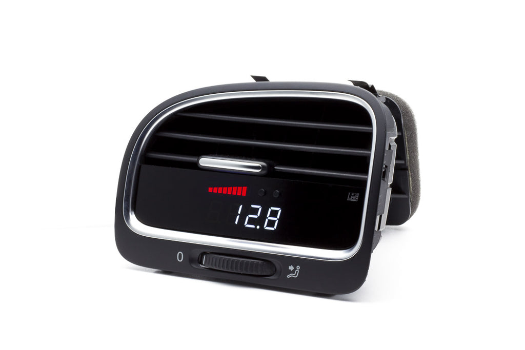 P3 Analog Gauge - VW Mk6 (2009-2013) Left Hand Drive, Red bars / White digits, Pre-installed in OEM Vent