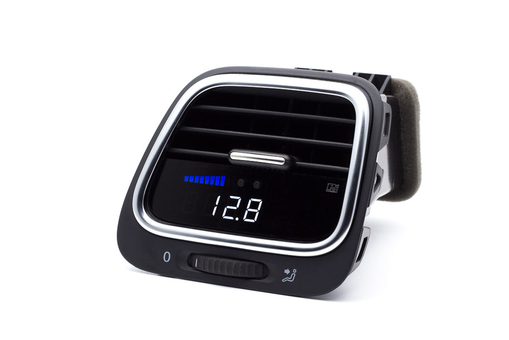 P3 Analog Gauge - VW EOS/Scirocco (2009-2018) Right Hand Drive, Blue bars / White digits, Pre-installed in OEM Vent(SILVER TRIM) - GTR Auto