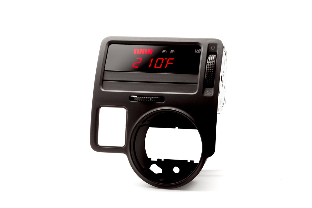 P3 V2 OBD2 Multi-Gauge - VW Mk4 (1997-2004) Left hand drive, GTI/R32/TDI, Red bars / Red digits, Pre-installed in OEM Vent