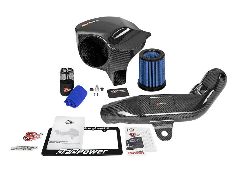 aFe Black Series Carbon Fiber CAIS w/Pro 5R Filter 16-18 BMW M2 (F87) L6-3.0L - GTR Auto