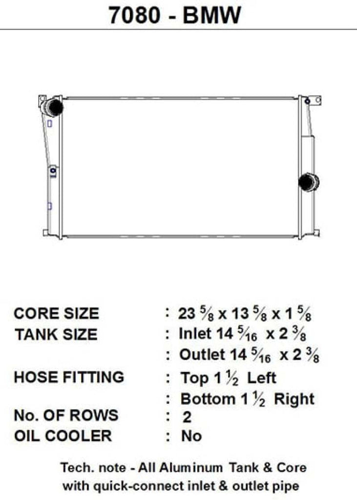 CSF BMW 2 Series (F22/F23) / BMW 3 Series (F30/F31/F34) / BMW 4 Series (F32/F33/F36) M/T Radiator - GTR Auto