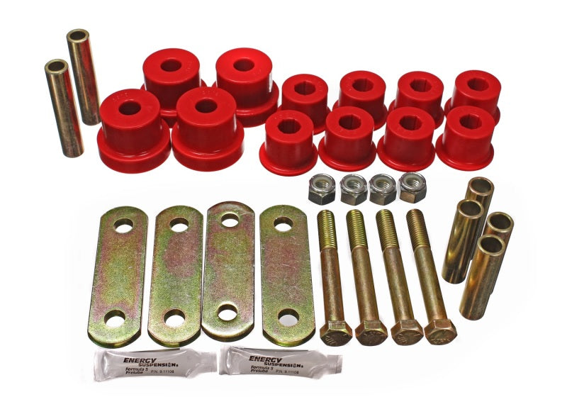 Energy Suspension GM Heavy Duty Shackle Set - Red - GTR Auto