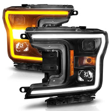 Load image into Gallery viewer, ANZO 2018-2020 Ford F-150 Projector Headlight w/ Plank Style Switchback Black Housing - GTR Auto