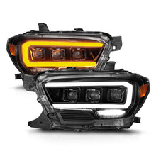 Load image into Gallery viewer, ANZO 16-22 Toyota Tacoma SR/SR5 ONLY Full LED Proj Headlights w/Light Bar Seq. Blk w/Initiation Lgt - GTR Auto
