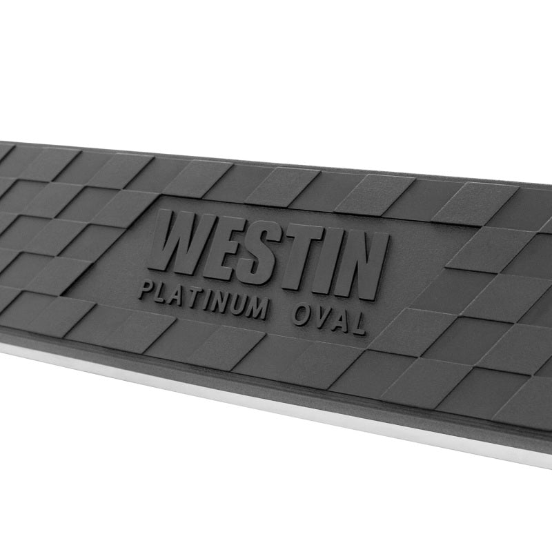 Westin 2014-2018 Chevy Silverado 1500 Dbl Cab (Body Mount) Platinum 4 Oval Nerf Step Bars - SS - GTR Auto