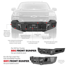 Load image into Gallery viewer, Go Rhino 10-18 RAM 2500/3500 BR11 Front Bumper Replacement - Tex. Black - GTR Auto