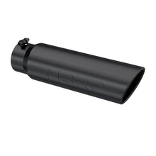 Load image into Gallery viewer, MBRP Universal 5in OD Angled Rolled End 4in Inlet 18in Length Black Finish Exhaust Tip