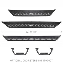 Load image into Gallery viewer, Go Rhino Dominator Extreme D6 SideSteps - Tex Blk - 4in Drop Down Steps (Pair) - GTR Auto