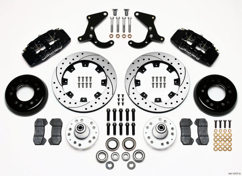 Wilwood Dynapro 6 Front Hub Kit 12.19in Drilled 55-57 Chevy - GTR Auto