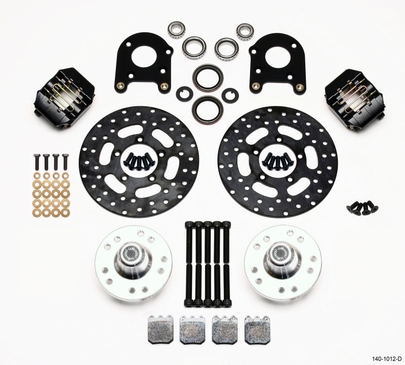 Wilwood Dynalite Single Front Drag Kit Drilled Rotor 71-80 Pinto/Mustang II Disc & Drum - GTR Auto
