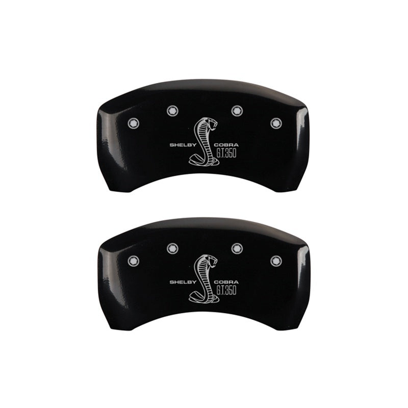 MGP Rear set 2 Caliper Covers Engraved Rear GT350 Shelby & Cobra Black finish silver ch - GTR Auto