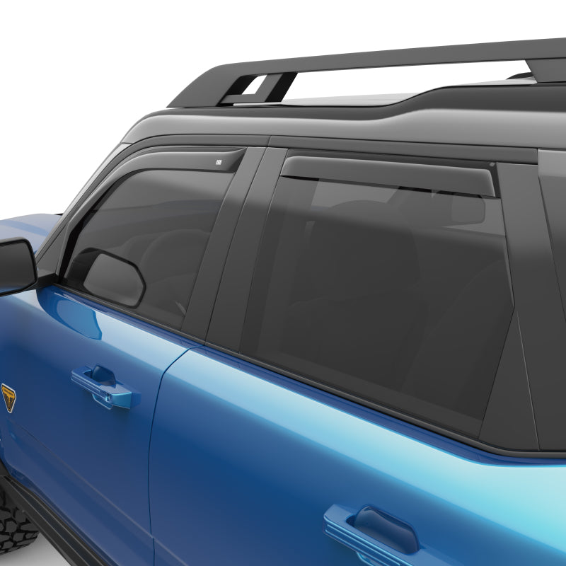 EGR 21-22 Ford Bronco Sport 4 Door In-Channel Window Visors - Dark Smoked (573561) - GTR Auto