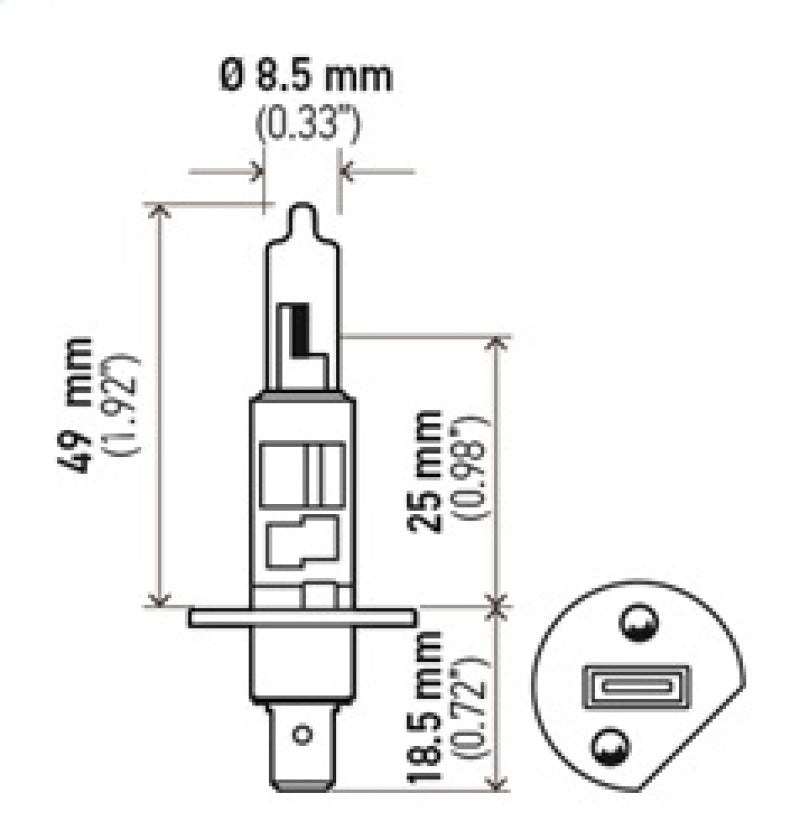 Hella Optilux H1 100W XB Extreme White Bulbs (Pair) - GTR Auto
