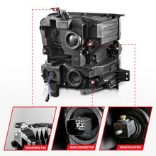 Load image into Gallery viewer, ANZO 19-22 Chevrolet Silverado 1500 LED Proj HL w/Lgt Bar SwBk Seq. Blk w/In. Light - Driver Side ON - GTR Auto