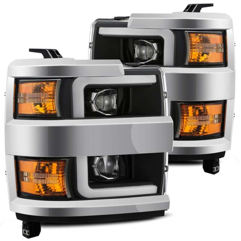 AlphaRex 15-19 Chevy 2500HD PRO-Series Proj Headlights Plank Style Blk w/Activ Light/Seq Signal/DRL - GTR Auto