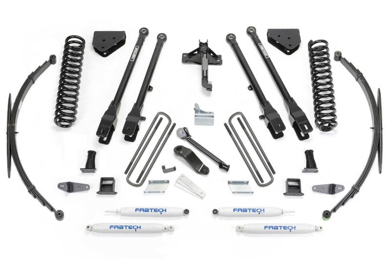 Fabtech 08-16 Ford F250/350 4WD 8in 4Link Sys w/Coils & Rr Lf Sprngs & Perf Shks - GTR Auto