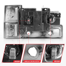 Load image into Gallery viewer, ANZO 88-98 Chevrolet C1500 Crystal Headlights Chrome w/ Signal and Side Marker Lights - GTR Auto
