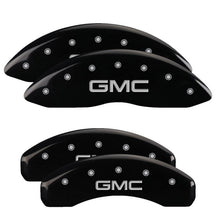 Load image into Gallery viewer, MGP 4 Caliper Covers Engraved F&amp;R 21-22 GMC Yukon/XL - GMC Black w/ Silver Characters